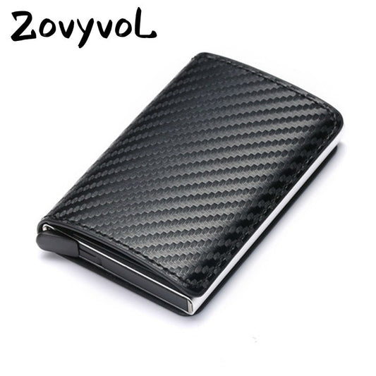  Aluminum, Metal, Leather Anti theft Wallet - Golden Buy