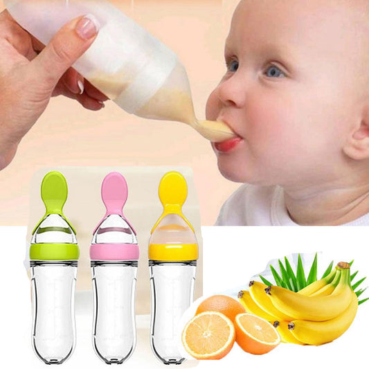 Baby Squeezy Spoon Bottle - Golden Buy