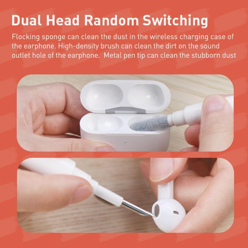 Keyboard Cleaning Brush for Computer, Earphone, Keyboard & keycap Puller kit for PC Airpods Pro 1 2 - Golden Buy