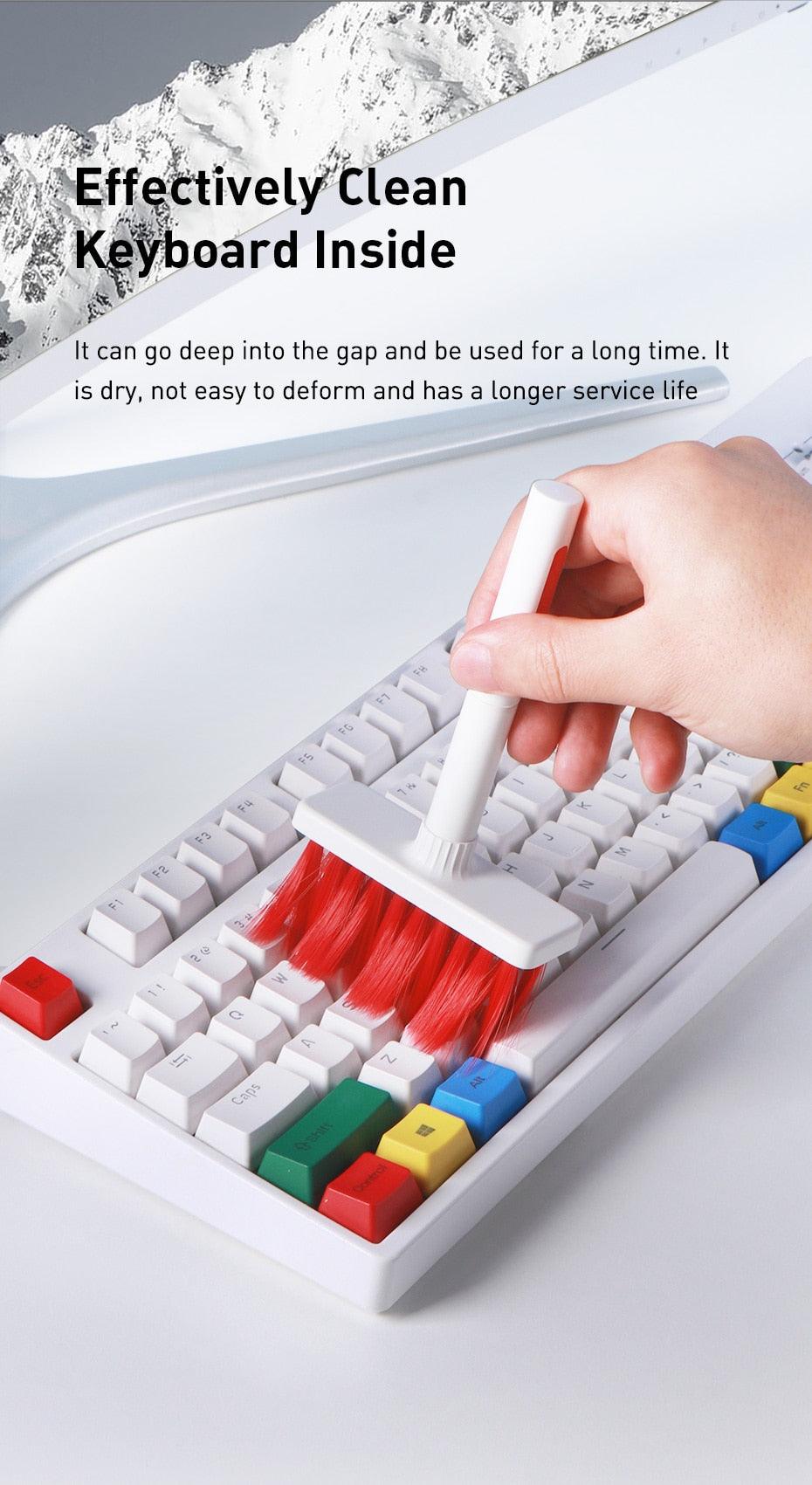 Keyboard Cleaning Brush for Computer, Earphone, Keyboard & keycap Puller kit for PC Airpods Pro 1 2 - Golden Buy