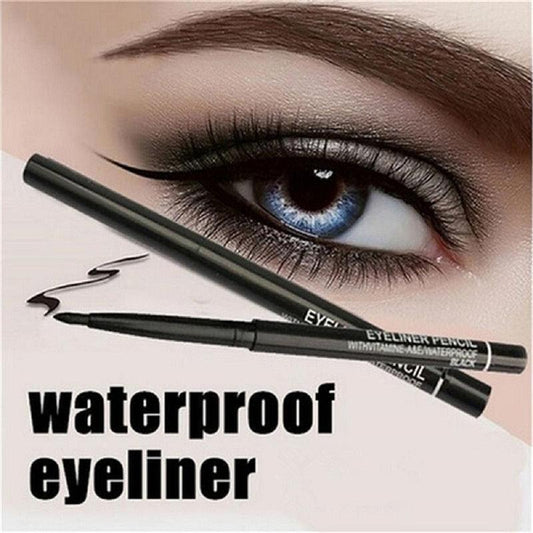 Black Brown Natural Waterproof Eye Liner 1PC - Golden Buy